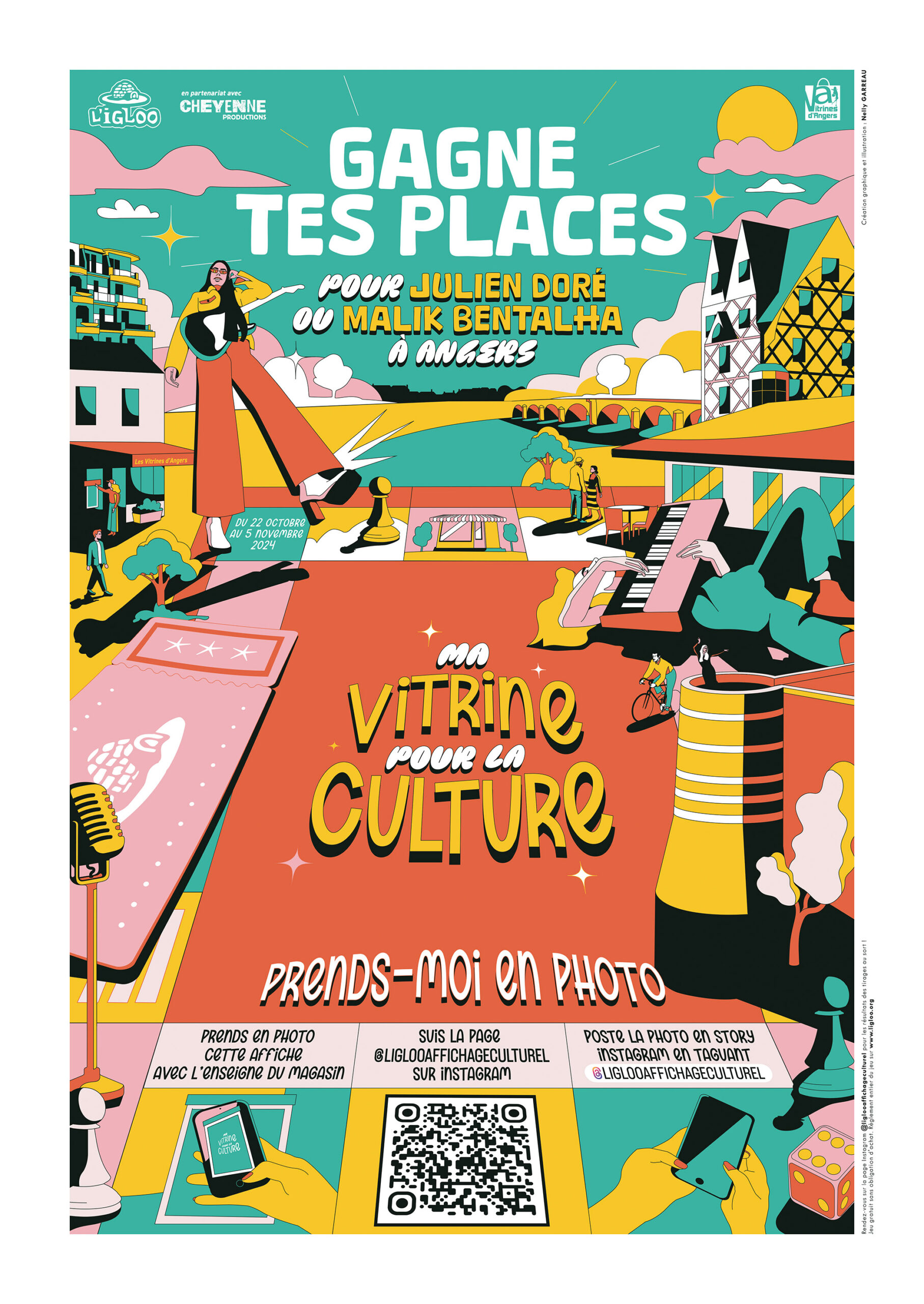 Ma Vitrine pour la Culture 2024, affiche illustrée par Nelly Garreau